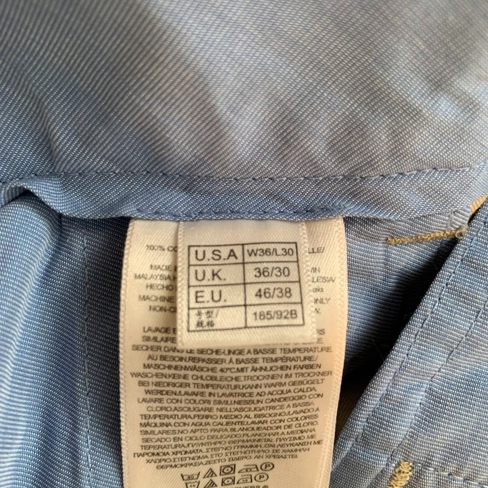 Brooks Brothers Pants 36x30 Khaki Lightweight Advantage Chino Clark 100% Cotton - Picture 11 of 14